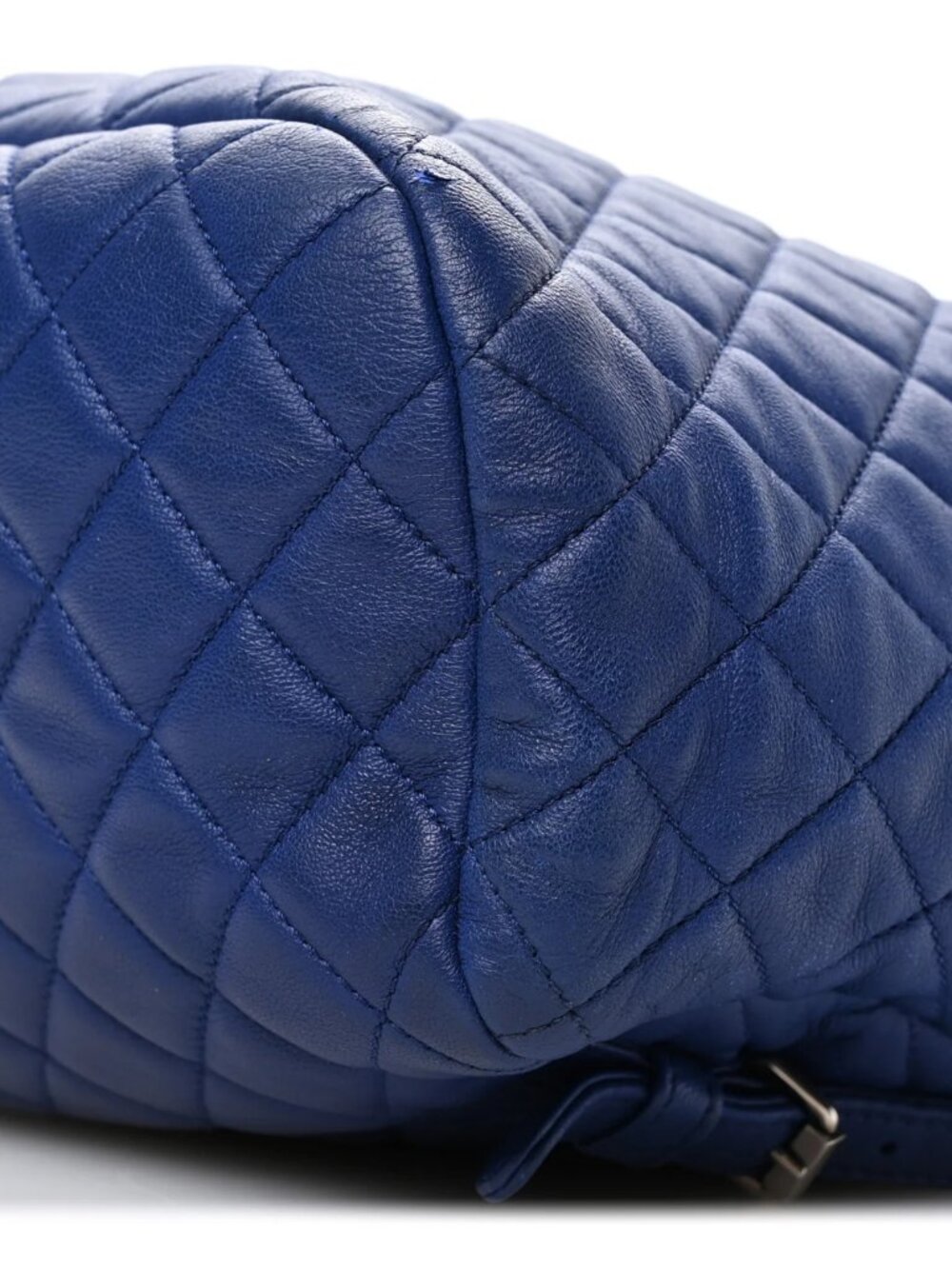 Chanel Lambskin Quilted Large Urban Spirit Backpack Blue Shoulder Bag Sling - Picture 4 of 10